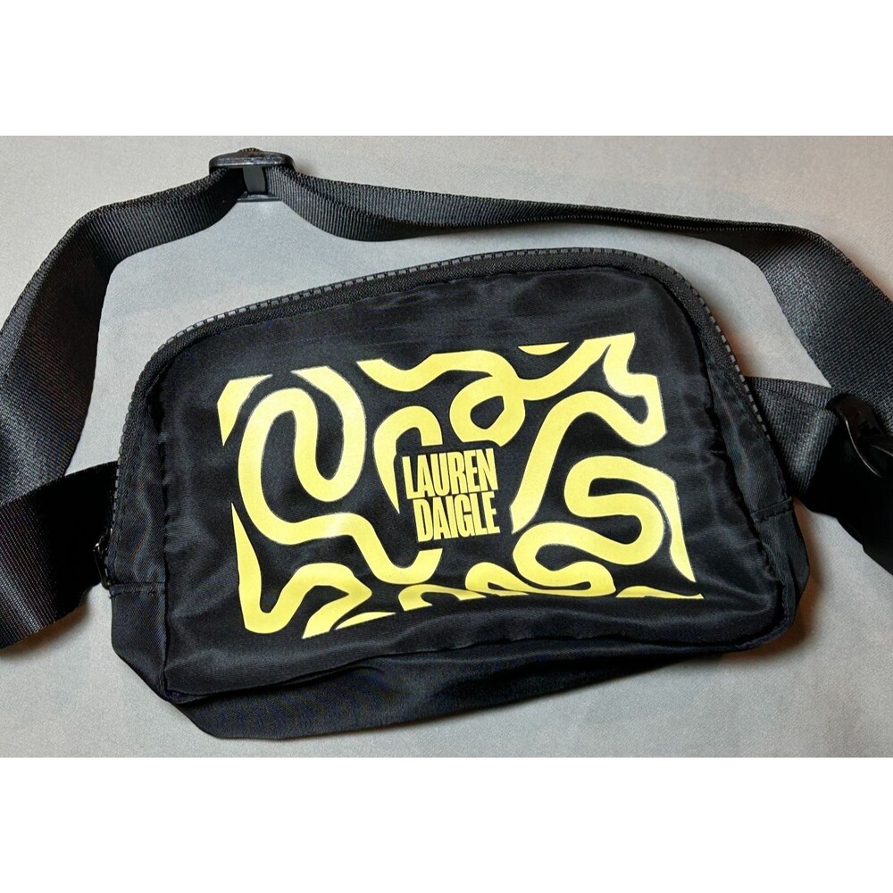 Lauren Daigle Concert VIP Belt Bag Fanny Pack Black Yellow